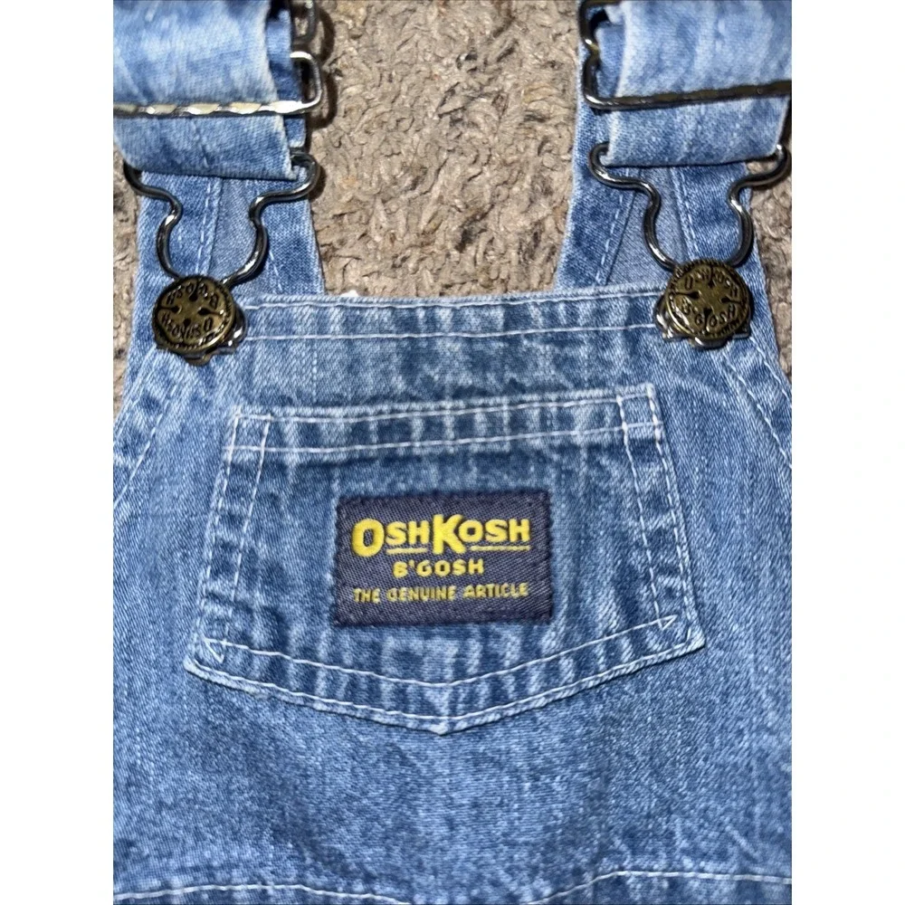 Vintage OshKosh Vestbak Denim Bib Overalls United‎ Garment Workers USA Made 6M